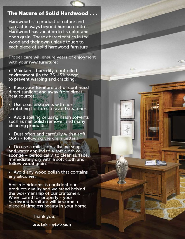 Care Amish Heirlooms Furniture